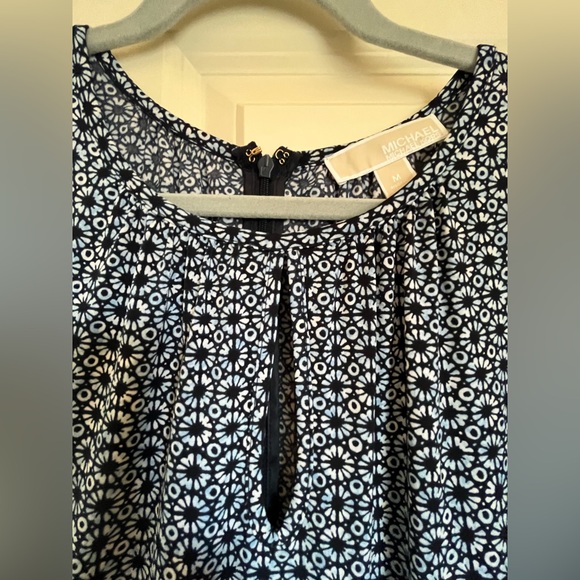 NWOT Michael Kors Navy and White Patterned Maxi Dress - Picture 1 of 4